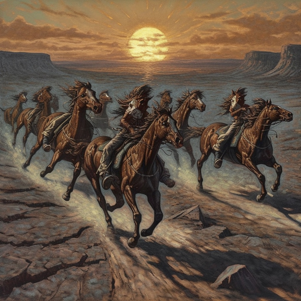 Renderman a detailed painting of horses galloping on mars in th 6b91984d f5c5 467a 9a8e 8bfb7bfe1b25