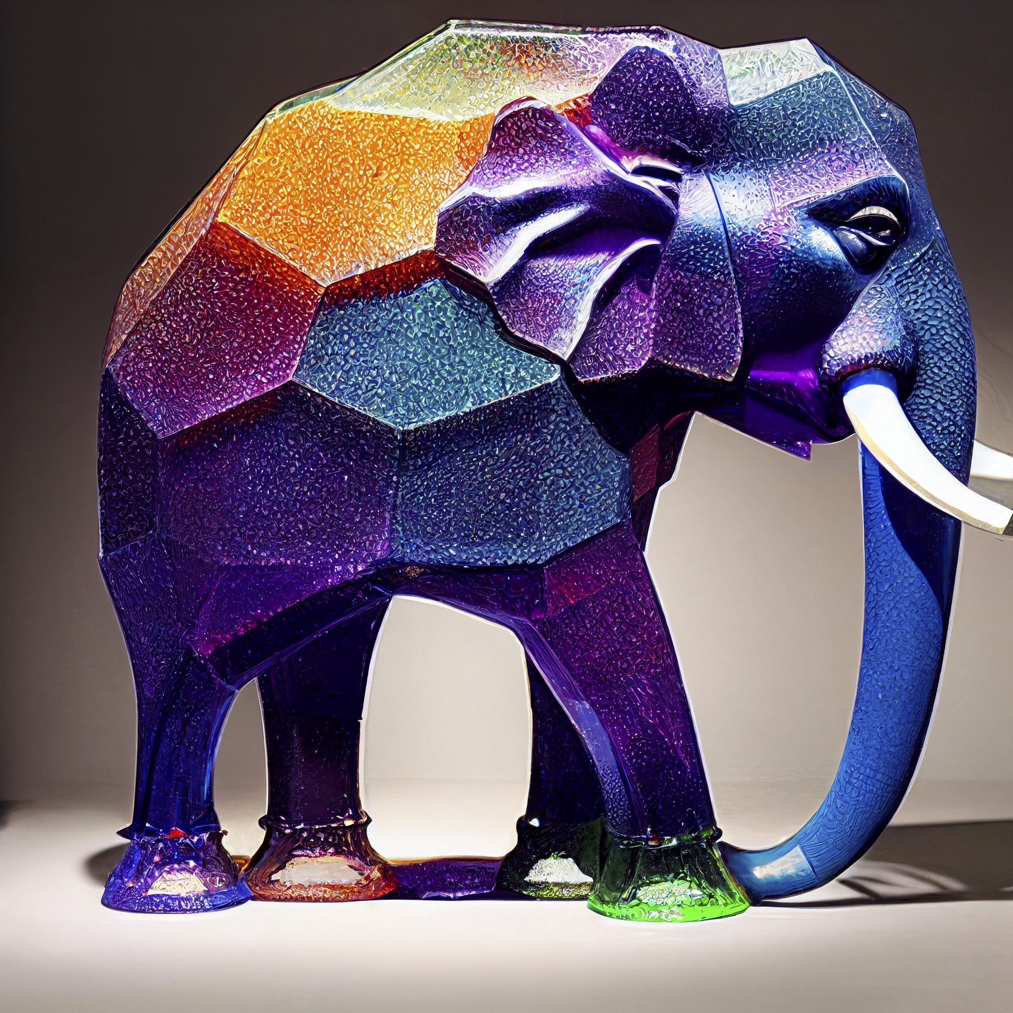 Renderman a giant crystaline elephant made of colored glass det 93f31ede 32f3 4b70 b90e b92252c27702