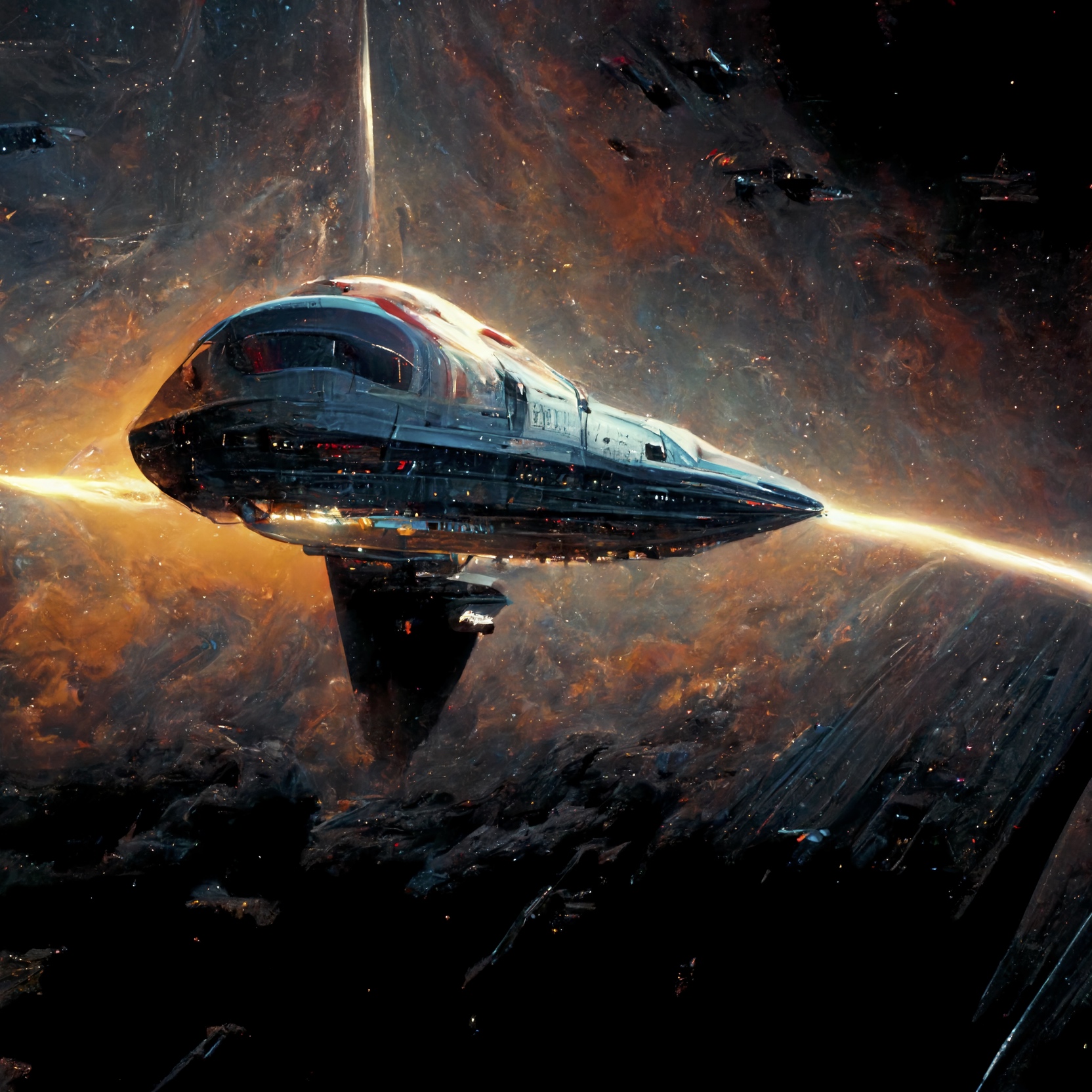 Renderman a hyper realistic looking starship in outer space 30fc14f3 c02c 4599 a0c9 a0553d6b172f