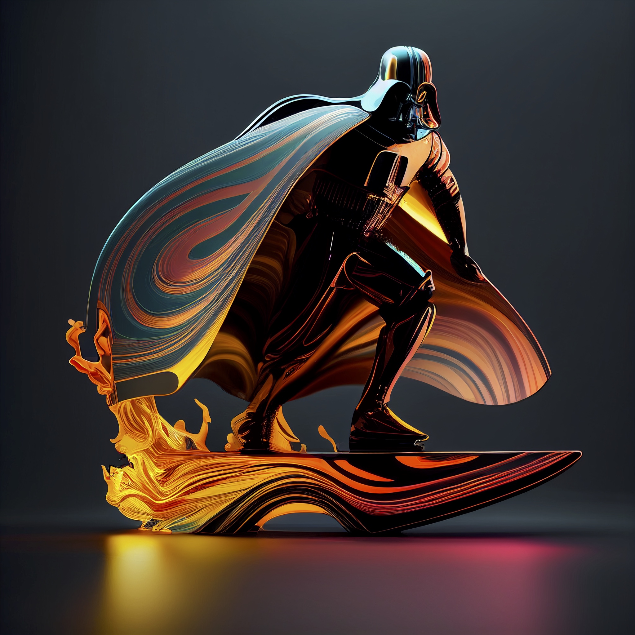 Renderman abstract graphic vader surfing Cinematic lighting Pho d18fa618 bf14 4b4c acd4 c8921f7fea68