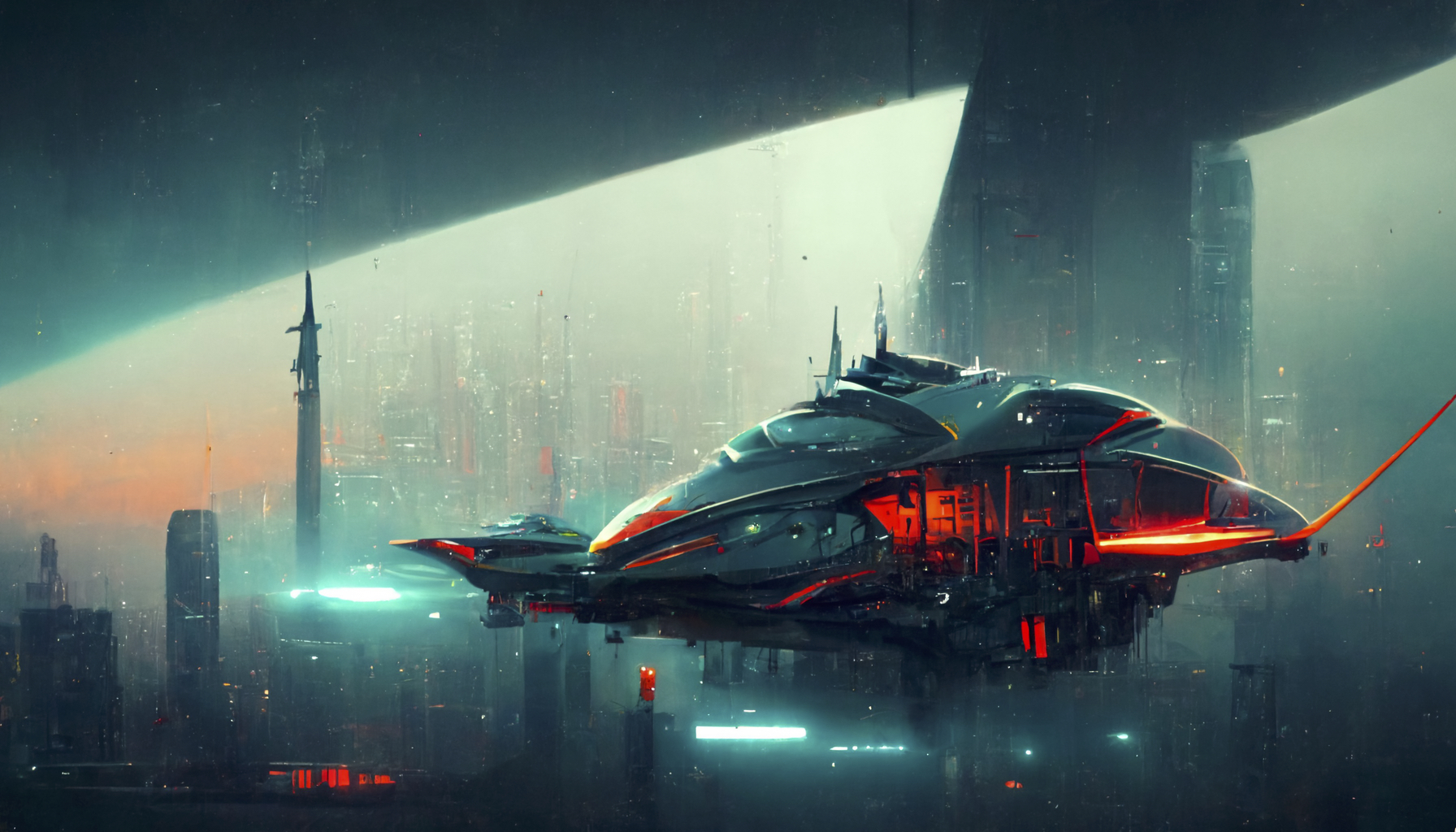 Renderman cyberpunk starship 14a4197c 59b8 4ef3 905e 9922083c79eb