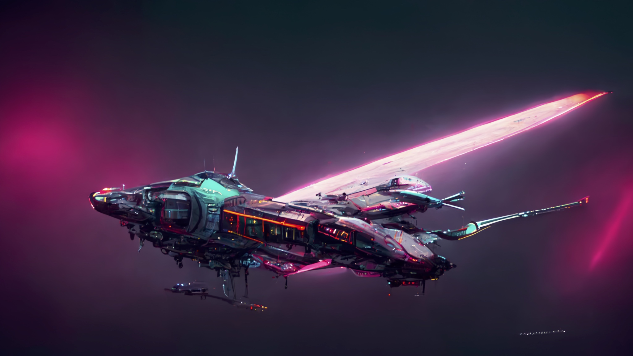 Renderman cyberpunk starship 7ab67870 5c20 444a 976d 6da7eade52b0