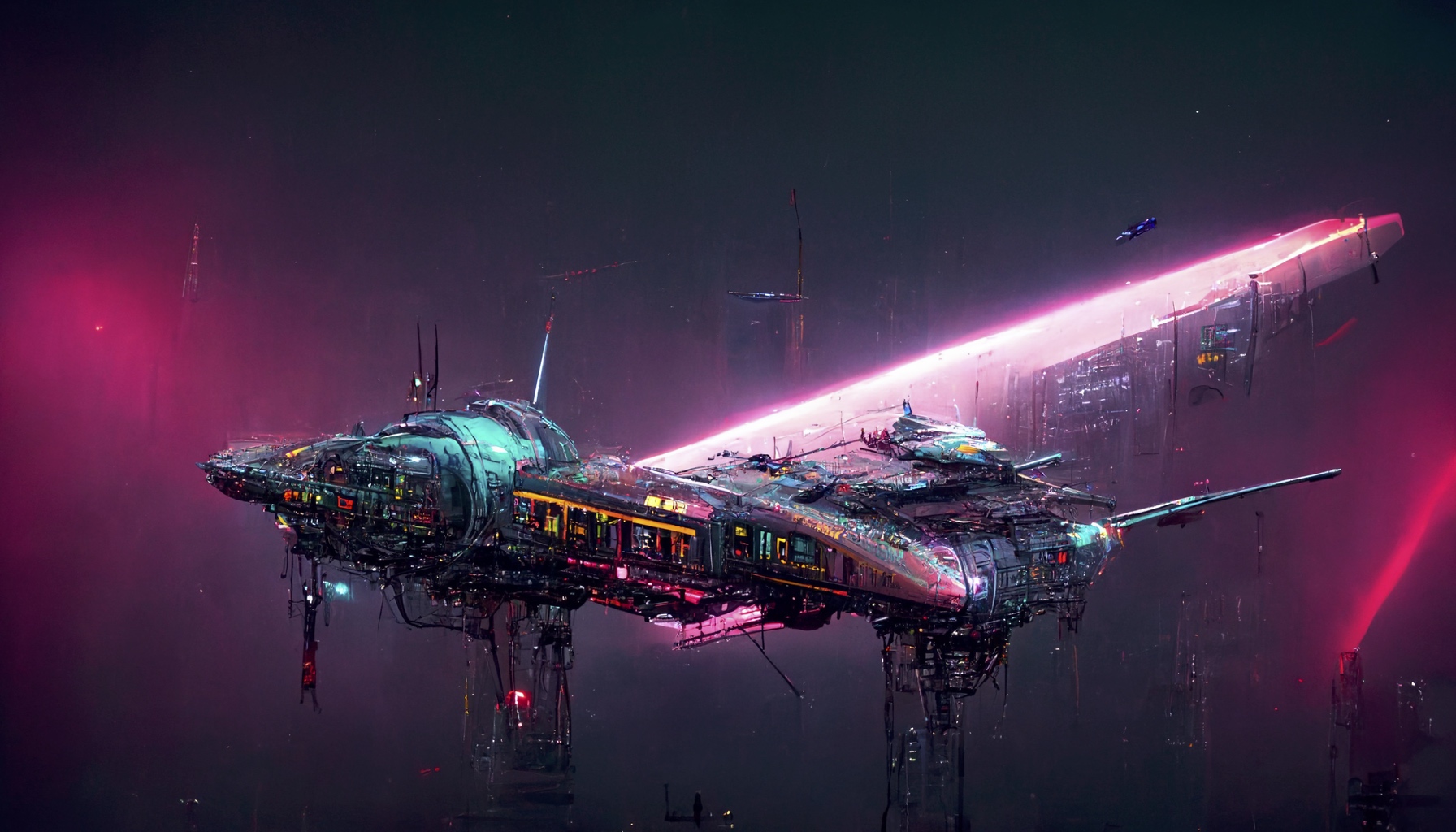 Renderman cyberpunk starship 816e299b 55fe 426b ae52 9ed25e6ccfa1