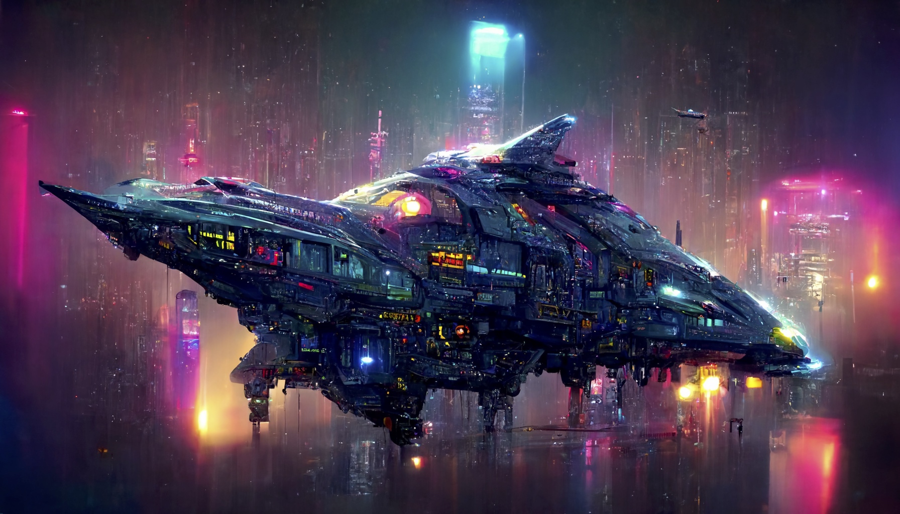 Renderman cyberpunk starship crystal highly detailed 9bfb1078 63f4 4b6c b89b a1cdf07d9c1c