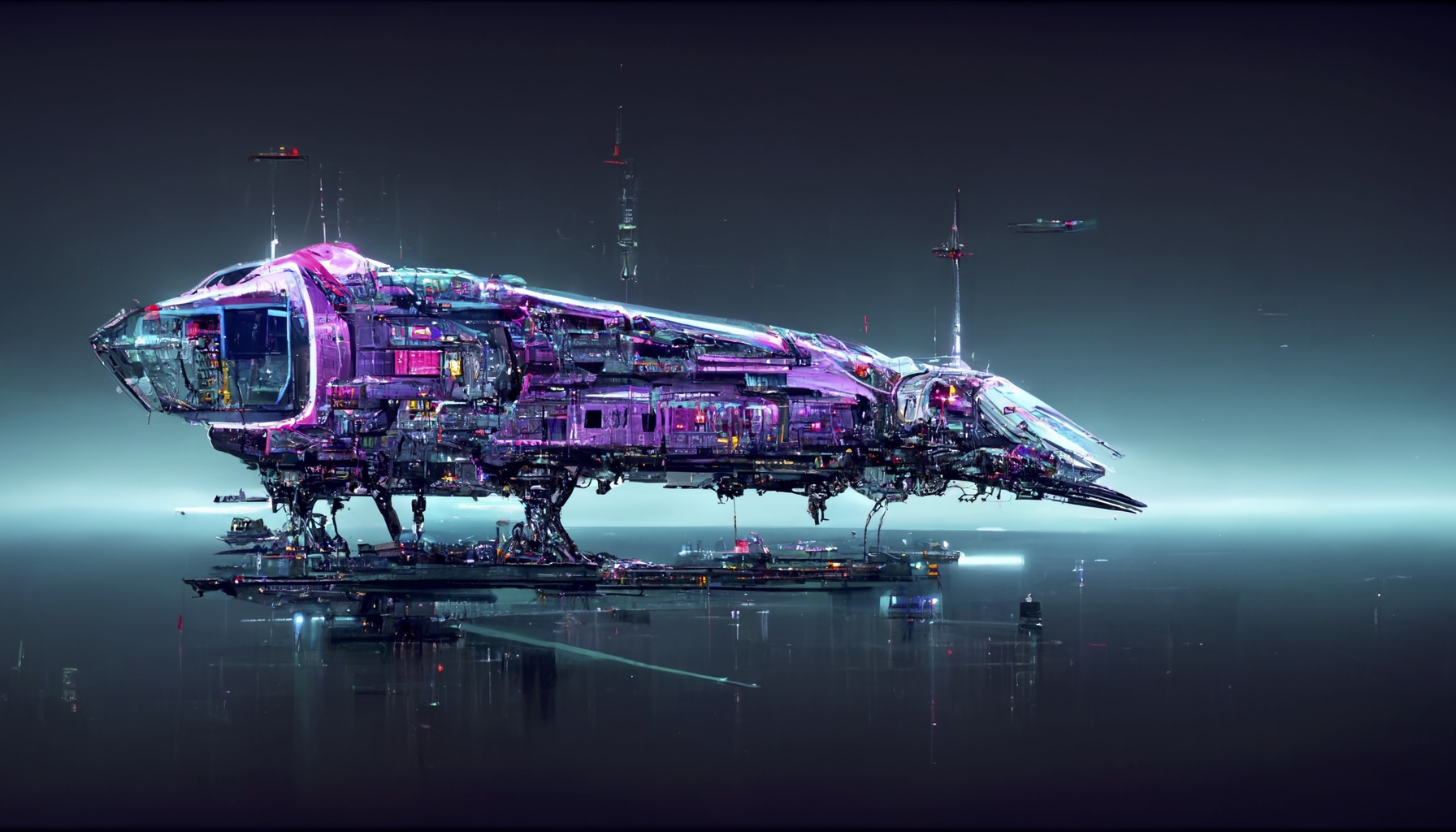 Renderman cyberpunk starship crystal highly detailed b653c7f8 3f8d 4277 9267 c689bdd6aa03