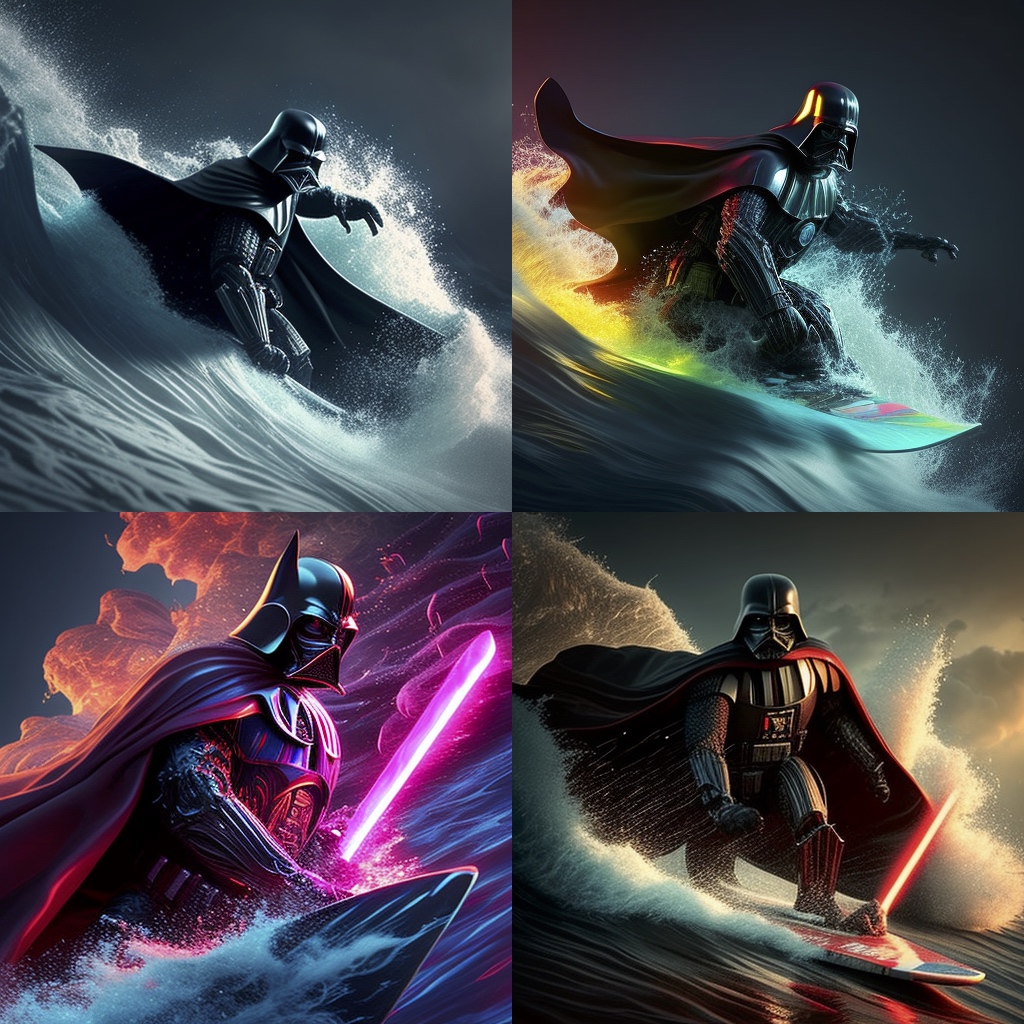Renderman darth vader surfing Cinematic lighting Photorealistic 981491d8 8bb2 48eb 84cc ebb57750be76