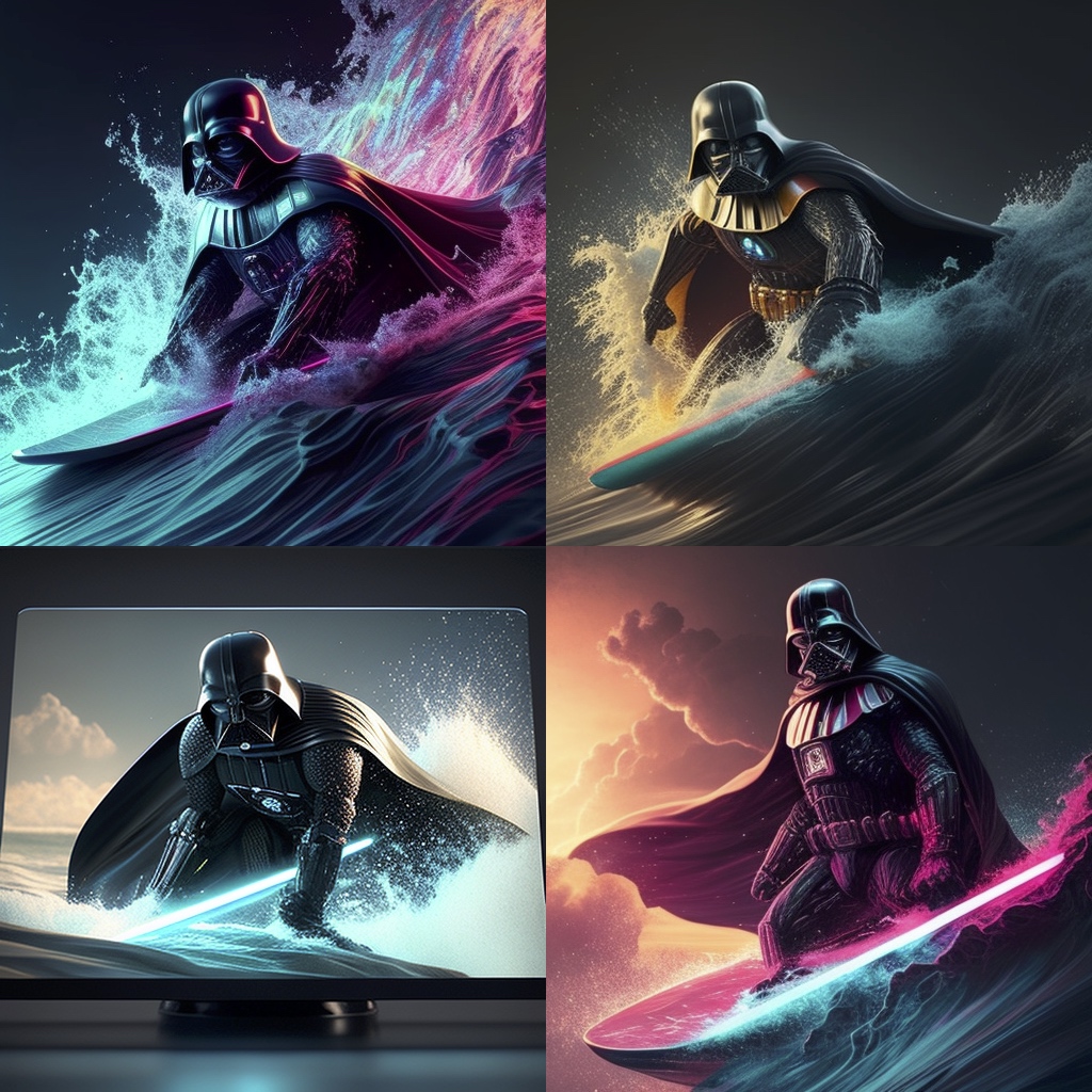 Renderman darth vader surfing Cinematic lighting Photorealistic a83778b5 6ed1 4a19 9fde 560f91841ffb