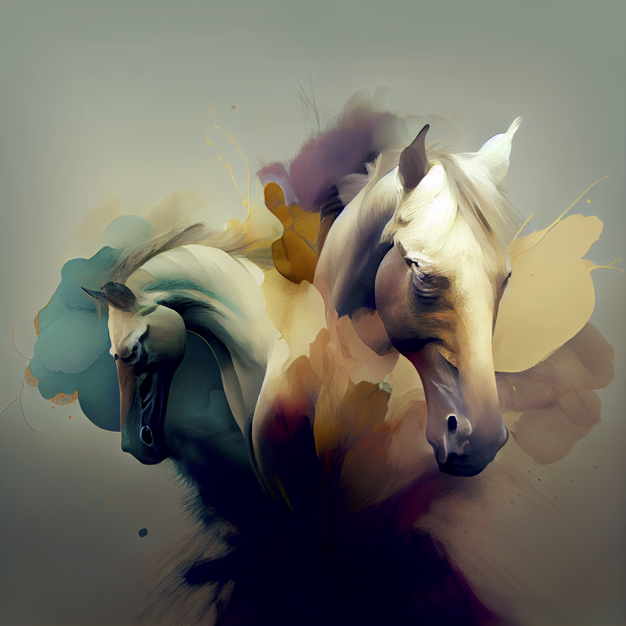 Renderman horses in muted colors 4c923338 152a 46f3 8dd0 fee072cf7f70