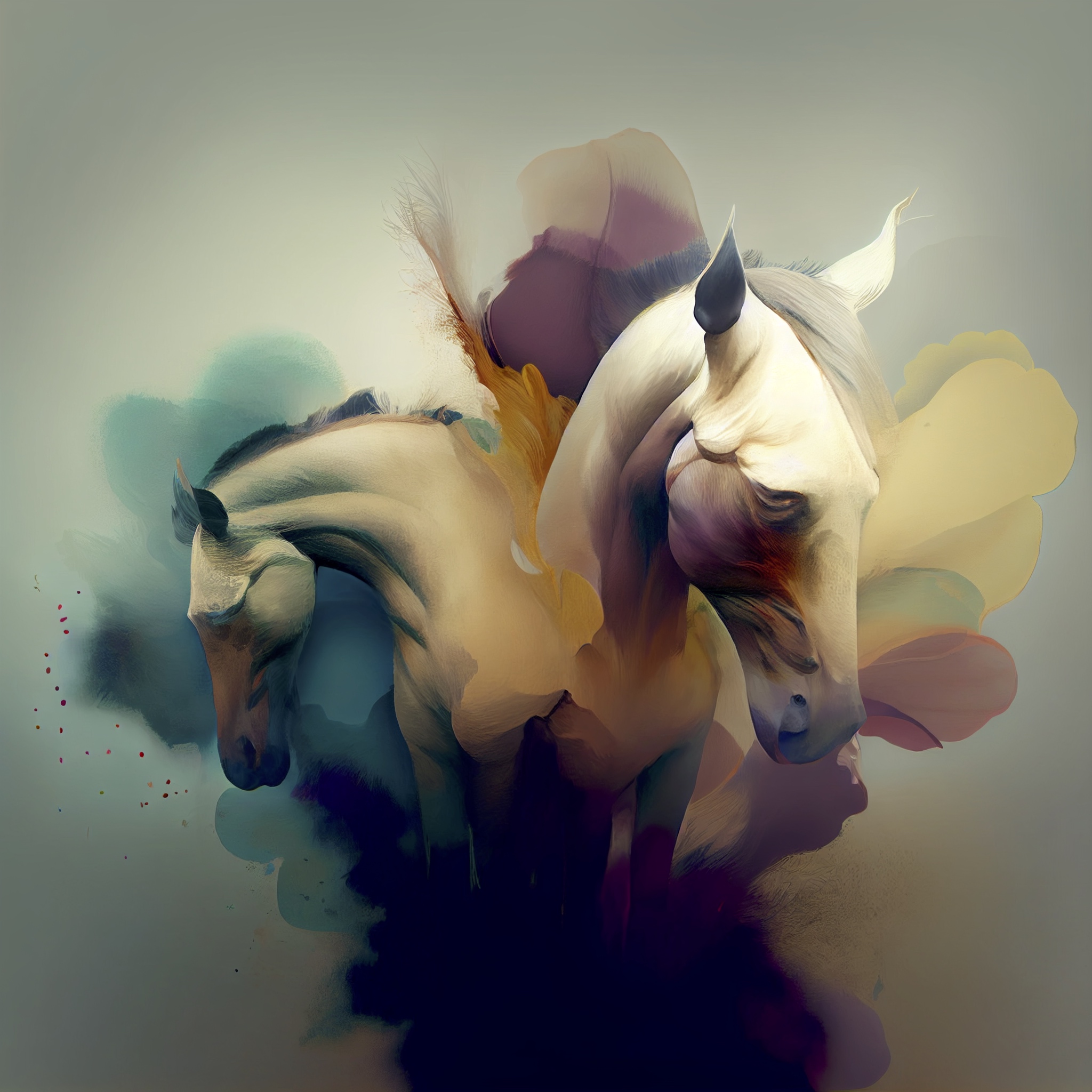 Renderman horses in muted colors d63f32b6 6c0f 49f2 9927 b12fb8ddb095