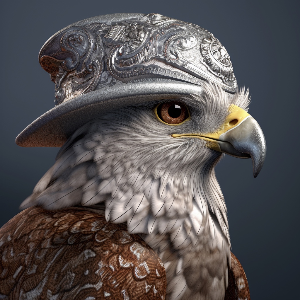 Renderman A Twitter profile picture of a striking silver hawk a1b1c589 e47d 46fb 82c3 ae18d25456fd 2