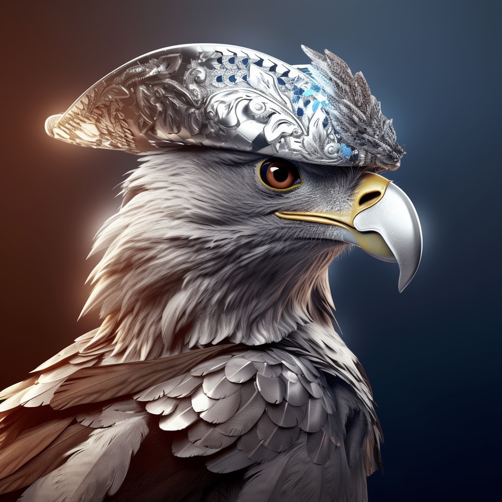 Renderman A Twitter profile picture of a striking silver hawk fcb148e4 bf6e 4672 80d1 a72000920c21 1