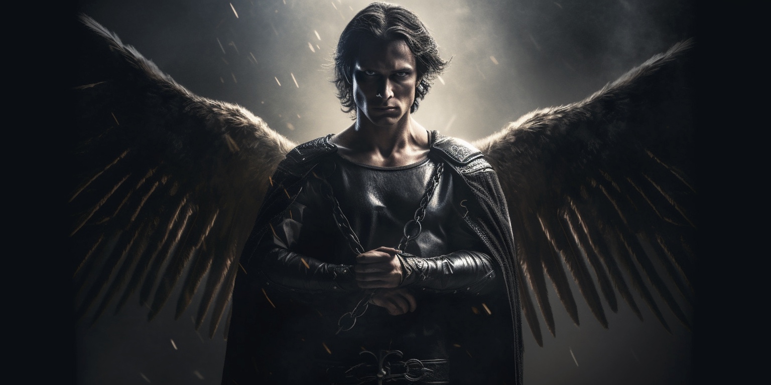 Renderman A cinematic pose of the archangel Michael locked in be77a9c5 3cf6 4136 926f bc83bbdfdfa1 1
