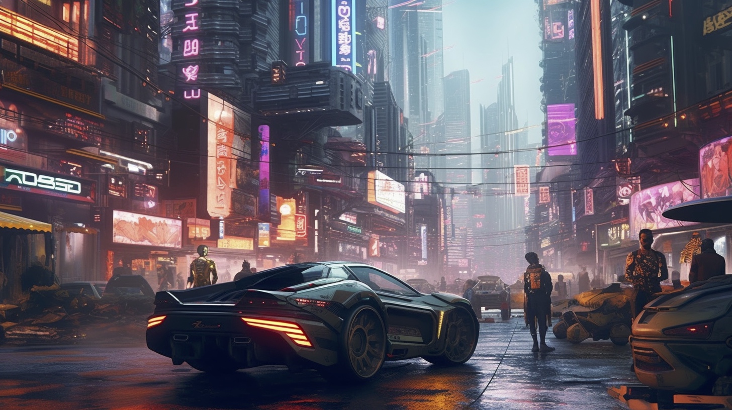 Renderman A futuristic cityscape with flying cars and skyscra 5522876b b8d4 454f a194 f8aa72319777 0