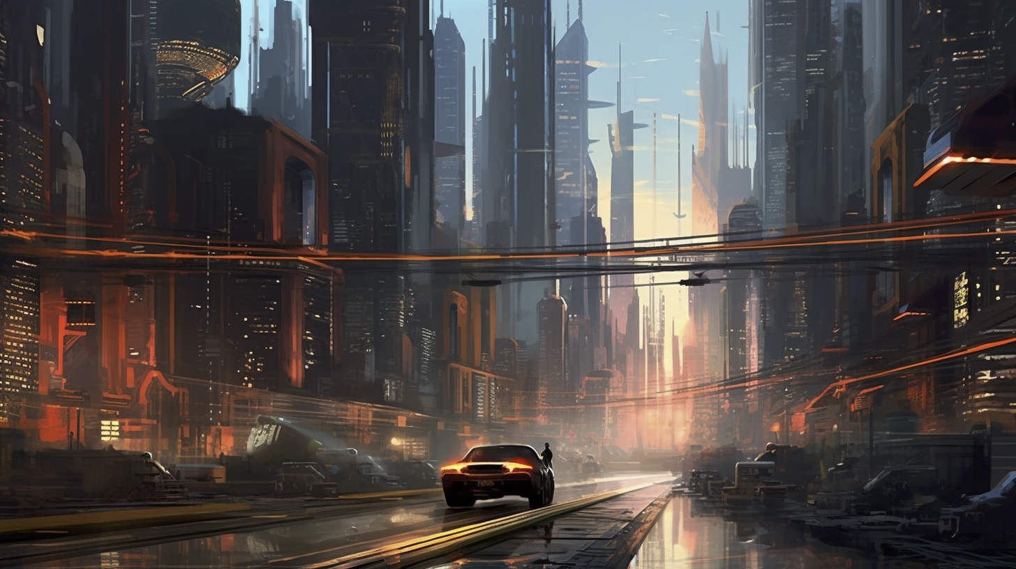 Renderman A futuristic cityscape with flying cars and skyscra 5522876b b8d4 454f a194 f8aa72319777 1