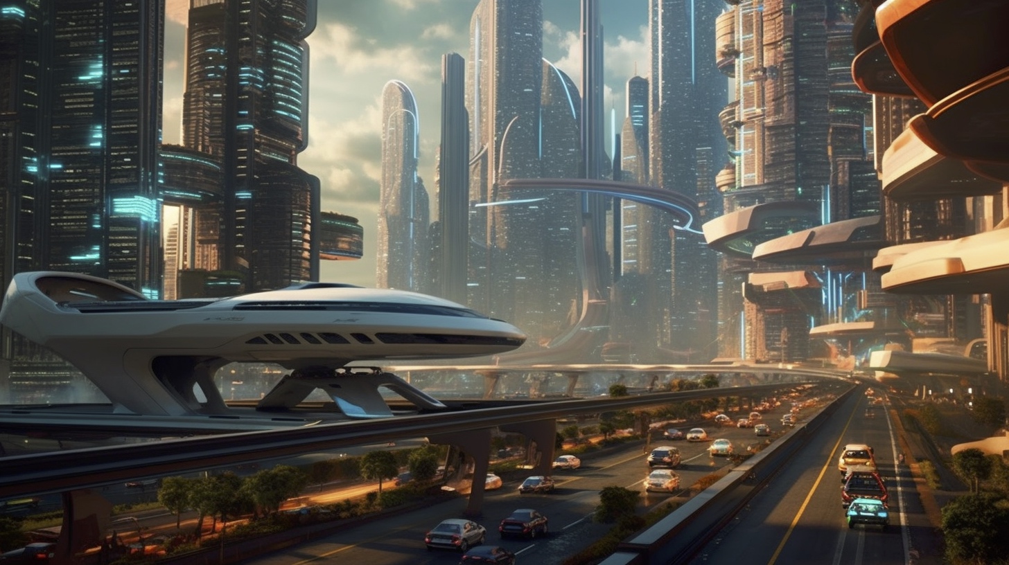 Renderman A futuristic cityscape with flying cars and skyscra 5522876b b8d4 454f a194 f8aa72319777 2