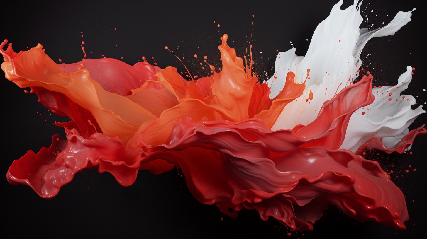Renderman A vivid red paint splash striking a monochrome blac c968cc62 7eaa 4aee a7b7 36bde34dcc85 0