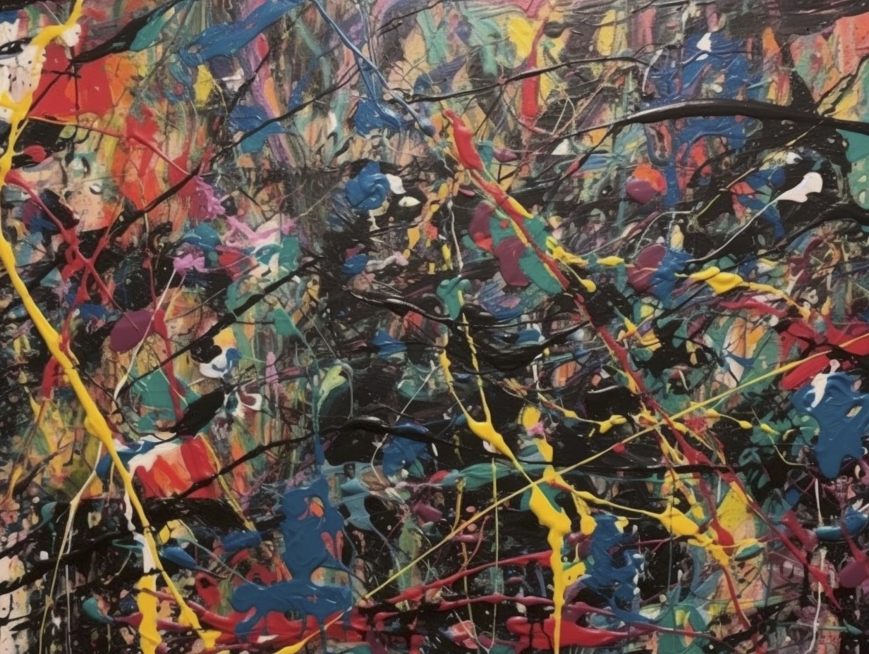 Renderman An abstract painting featuring a chaotic tangle of  f817688b 2dcd 4430 be58 8b827aebc7a8 0