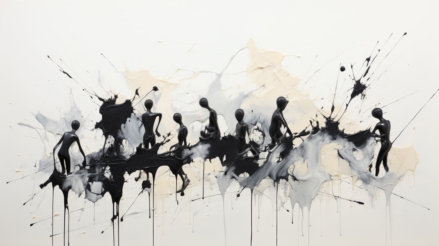 Renderman An abstract painting in black and white featuring a 0dae6fb8 cc89 446d bb0f 76b16d518cab 1