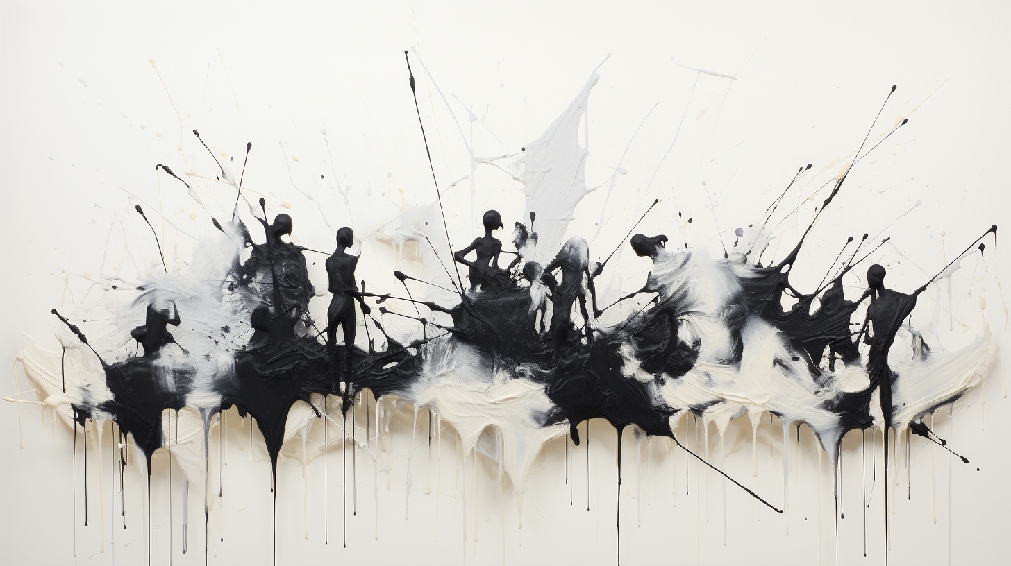 Renderman An abstract painting in black and white featuring a c f2e8aa1b 8151 466a 810b 95258fda4ba6