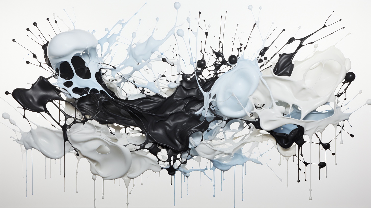 Renderman An abstract painting on pure white canvas featuring a 1b18c2e0 dd6c 4736 8bf0 8c947d26ed51