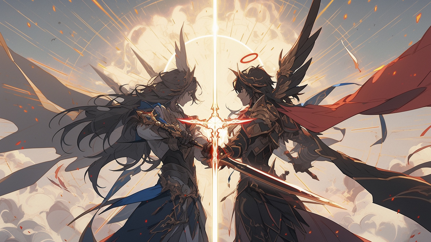 Renderman Anime battle scene featuring the Archangel Michael  343543b4 a2db 4553 8645 4a9ac41c1fe7 1