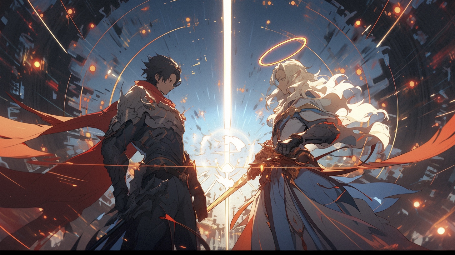 Renderman Anime battle scene featuring the Archangel Michael  343543b4 a2db 4553 8645 4a9ac41c1fe7 2