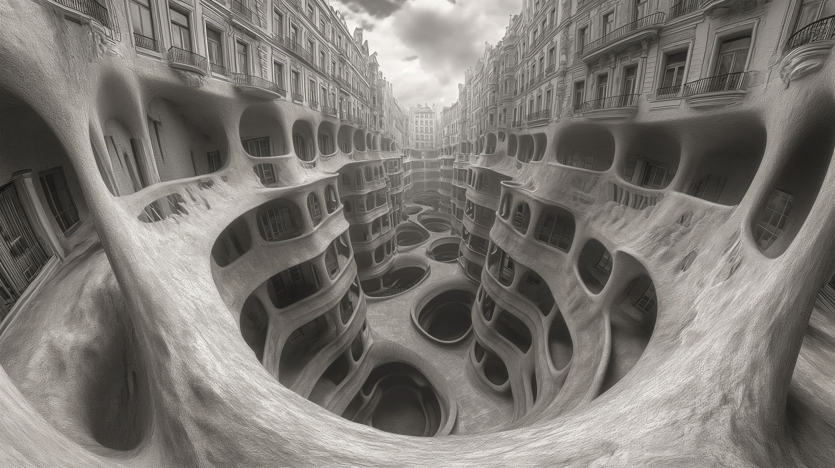 Renderman Antoni Gaud and M. C. Escher in the style of surreali 308c44ab 9dcf 42ee 874a 36403abf44cd