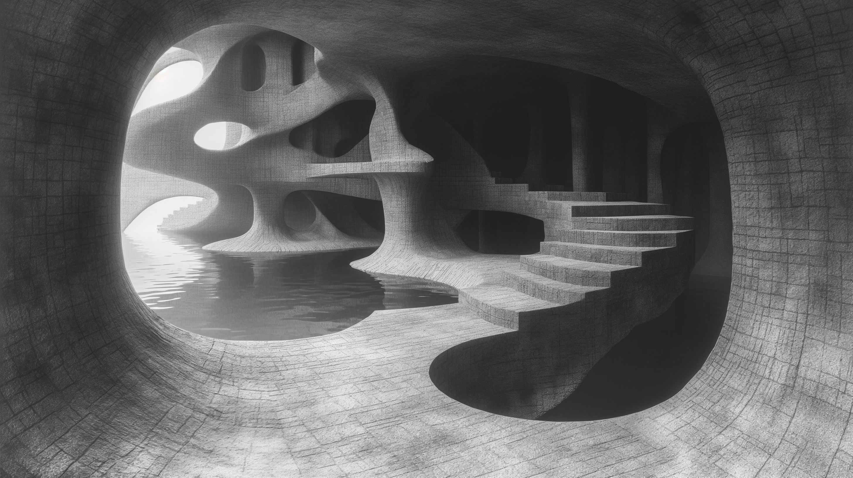 Renderman Antoni Gaud and M. C. Escher in the style of surreali 94c4fc3b 4a54 48ad 9058 9d67d944a80c