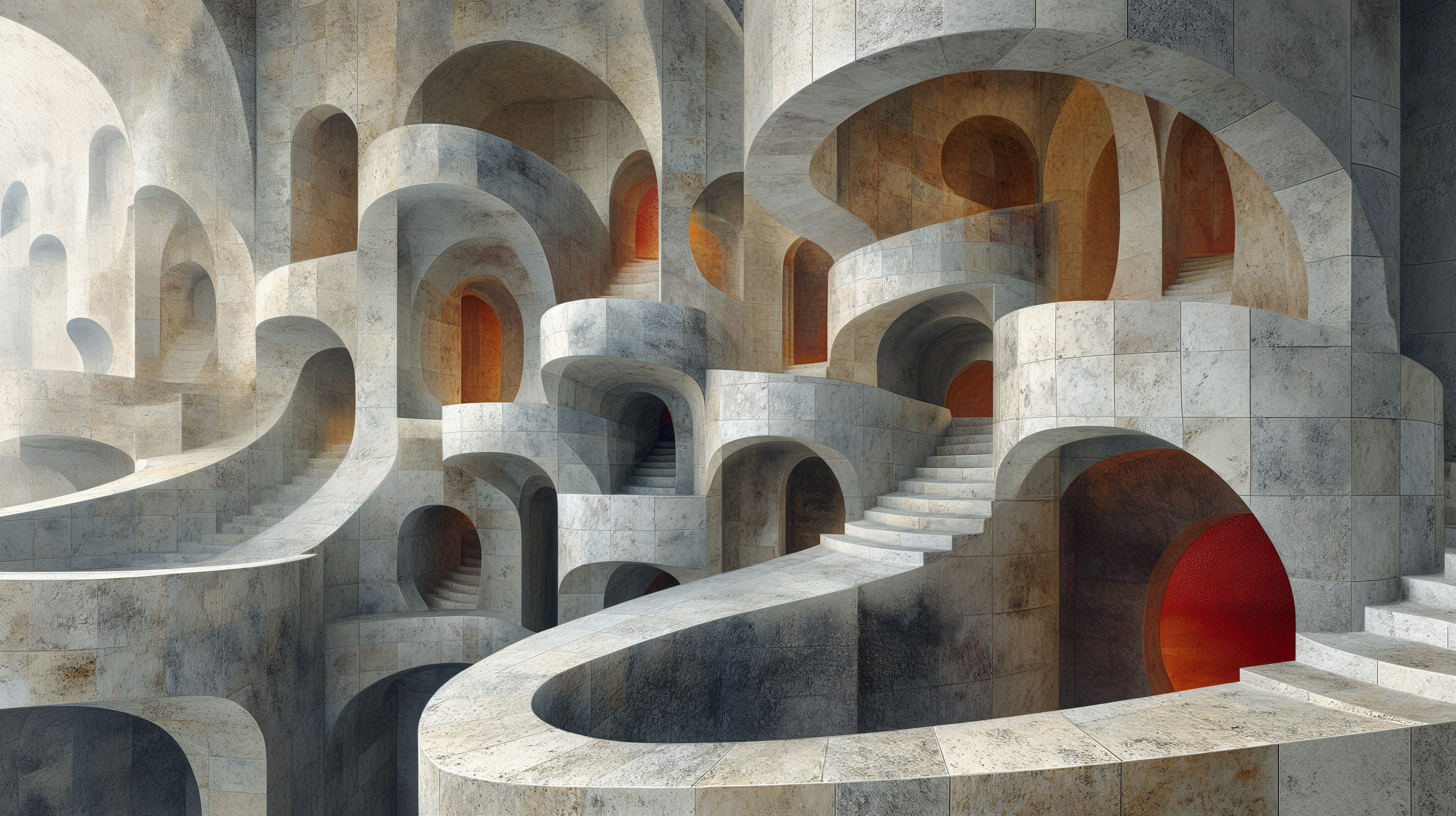 Renderman Antoni Gaud and M. C. Escher in the style of surreali c7951f8b 421a 4135 b493 5994be86b601