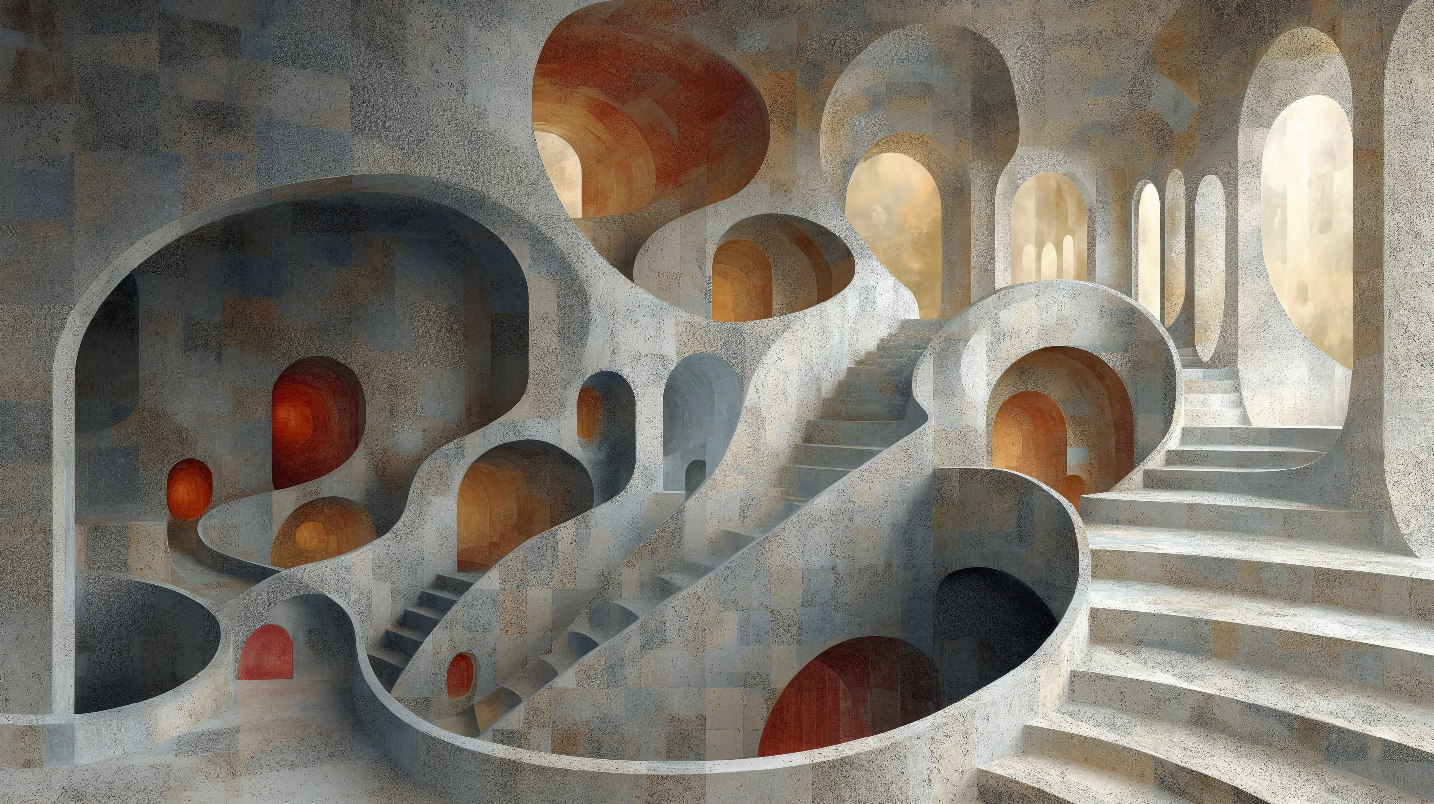 Renderman Antoni Gaud and M. C. Escher in the style of surreali d2f594c6 80ca 4d44 a1e9 ec485bca82d0