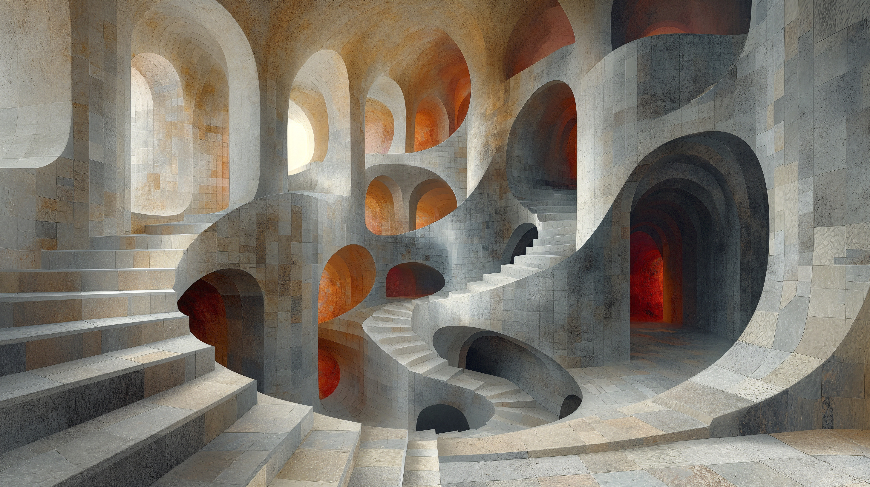 Renderman Antoni Gaud and M. C. Escher in the style of surreali eafaa06f 409e 4111 ad70 d230dcc1191a