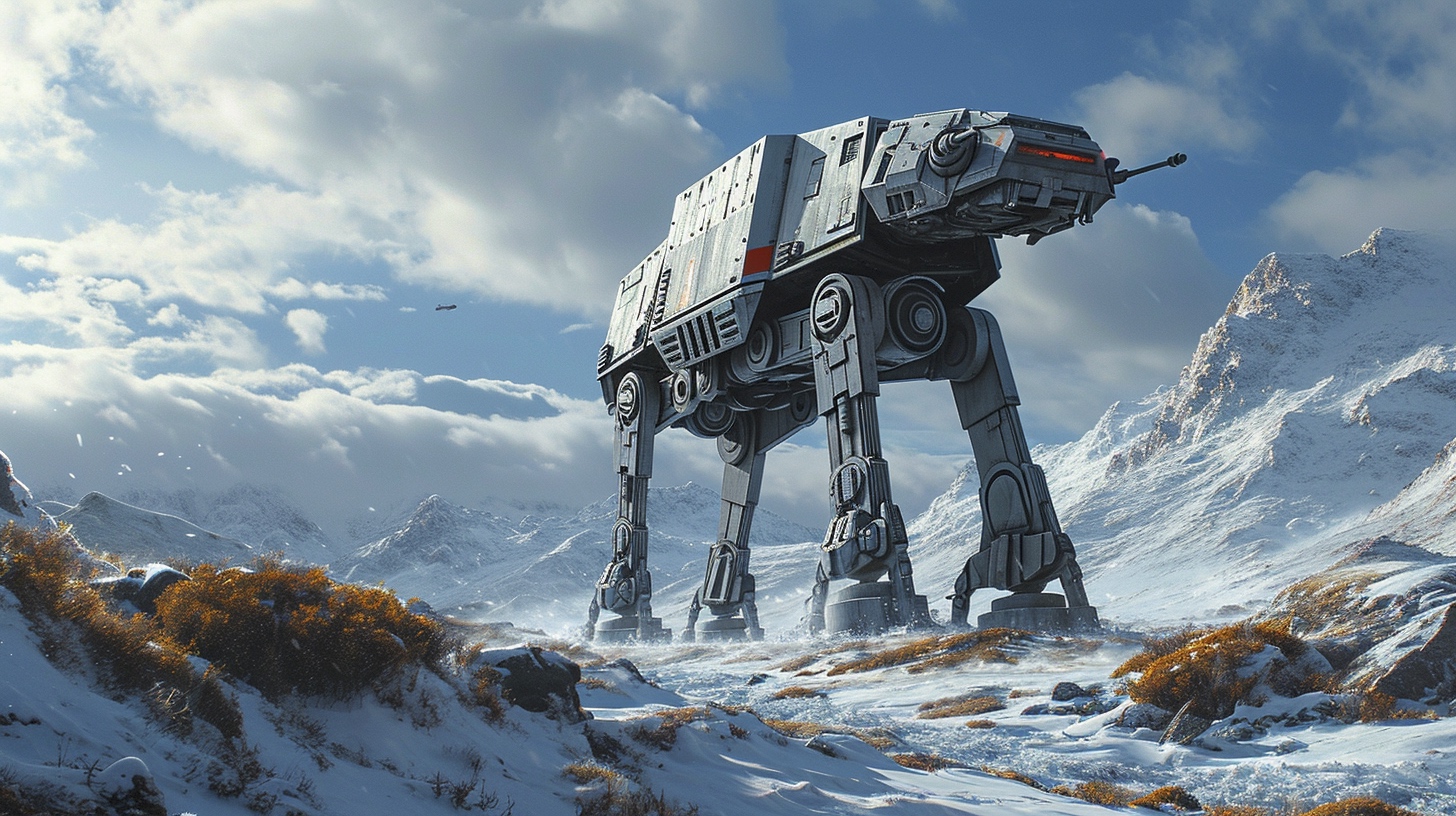Renderman At At on Hoth in the snow dynamic action by Moebius 6c174c91 0b7b 4f89 ae67 808e17c207bd 0