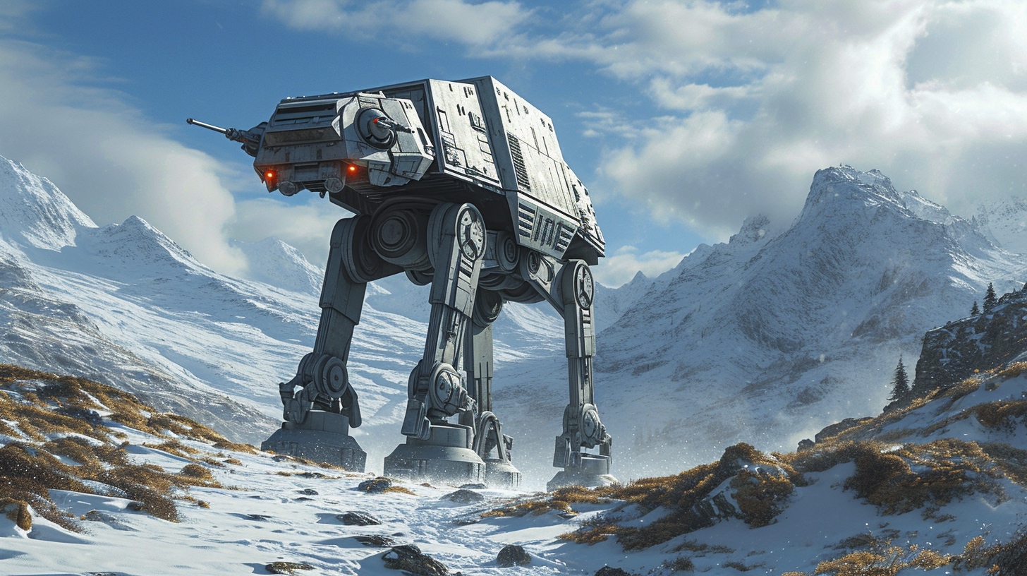 Renderman At At on Hoth in the snow dynamic action by Moebius 6c174c91 0b7b 4f89 ae67 808e17c207bd 2