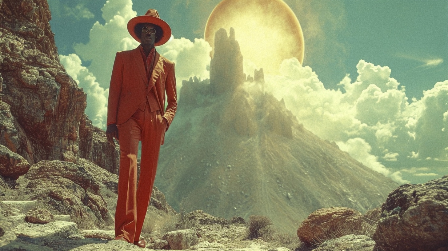 Renderman Buckaroo Banzai in the style of surrealism mixed wi 54c592af 9d30 40e8 9f2f 38b1507e31ac 1
