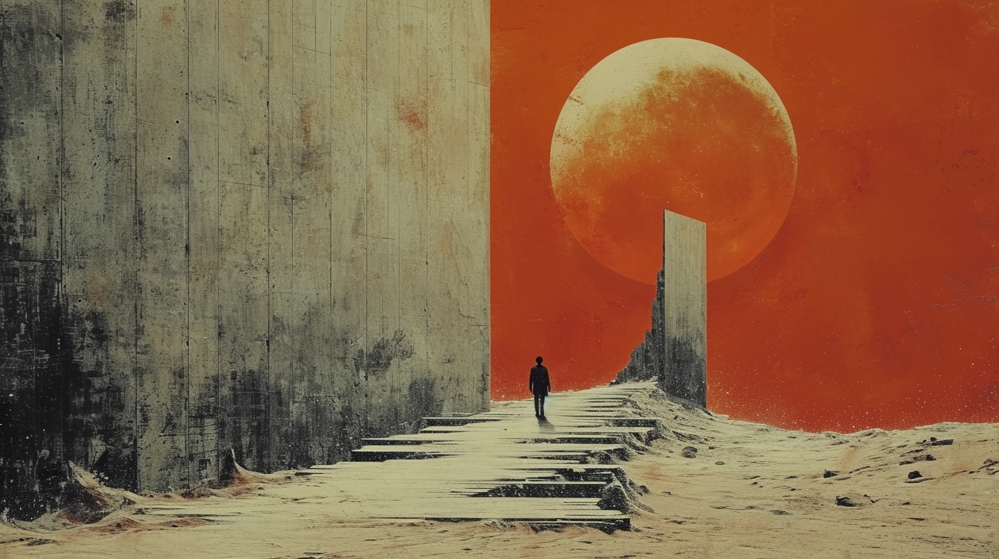 Renderman Buckaroo Banzai in the style of surrealism mixed with 9b3e404f d2bb 4f08 bf62 b3c1ea1bb112