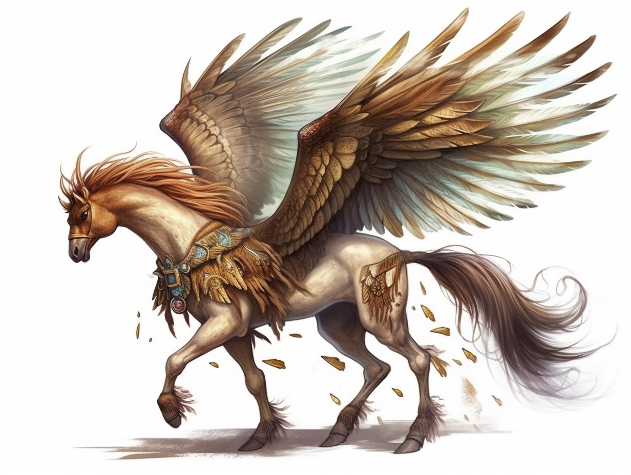Renderman Design of a mythical creature that is half horse ha 03db4874 f3e8 49dc af74 e4d7a82c741f 3