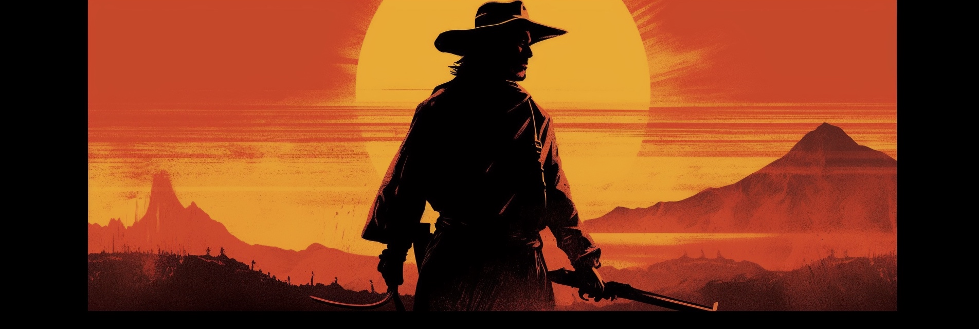 Renderman Detailed movie poster of a cowboy silhouetted again 2357eceb 16ef 4a15 a870 c003e7c5ea40 1