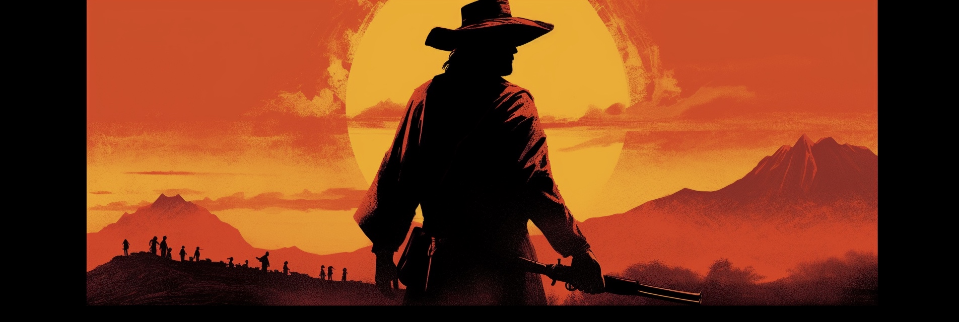 Renderman Detailed movie poster of a cowboy silhouetted again 2357eceb 16ef 4a15 a870 c003e7c5ea40 2