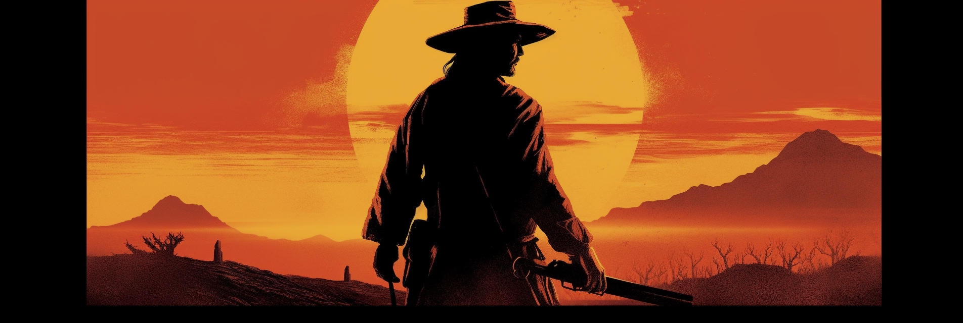 Renderman Detailed movie poster of a cowboy silhouetted again a6ba896b e5b4 44c5 b01c b3c3fbc38f3d 1