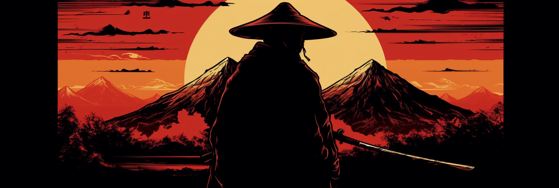 Renderman Detailed movie poster of a cowboy silhouetted against 3be5df3e 3635 4cb2 8189 9c9dc3941852