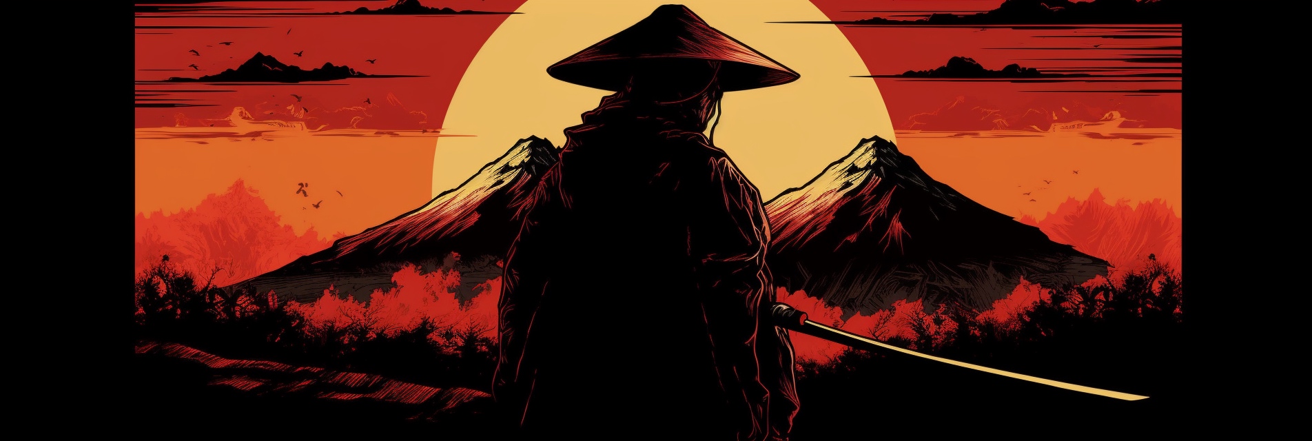 Renderman Detailed movie poster of a cowboy silhouetted against a9084687 91b2 4bda b209 f2137780b200