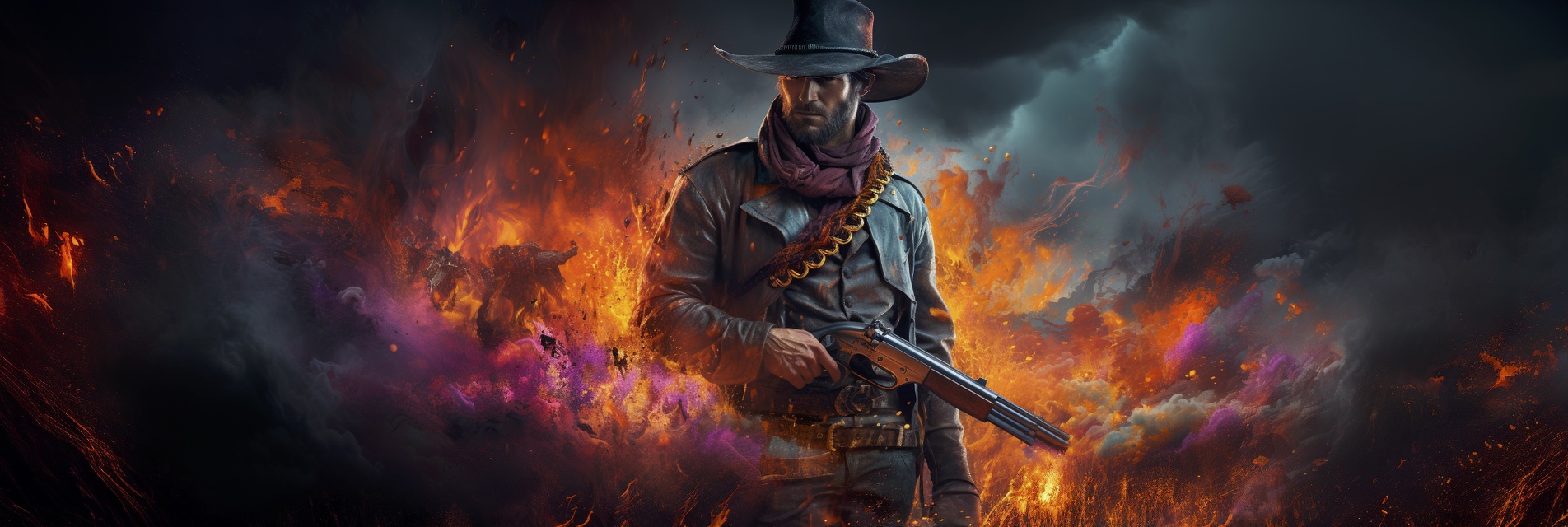 Renderman Detailed photo of a cowboy holding a samurai sword  18777e4d 1322 49e9 a6b0 bce0c8f20a84 0