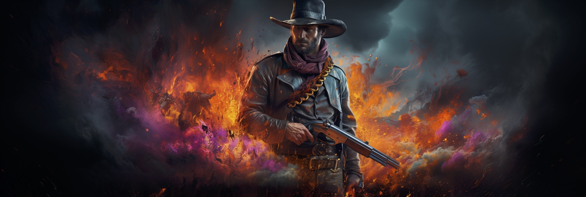 Renderman Detailed photo of a cowboy holding a samurai sword  18777e4d 1322 49e9 a6b0 bce0c8f20a84 3