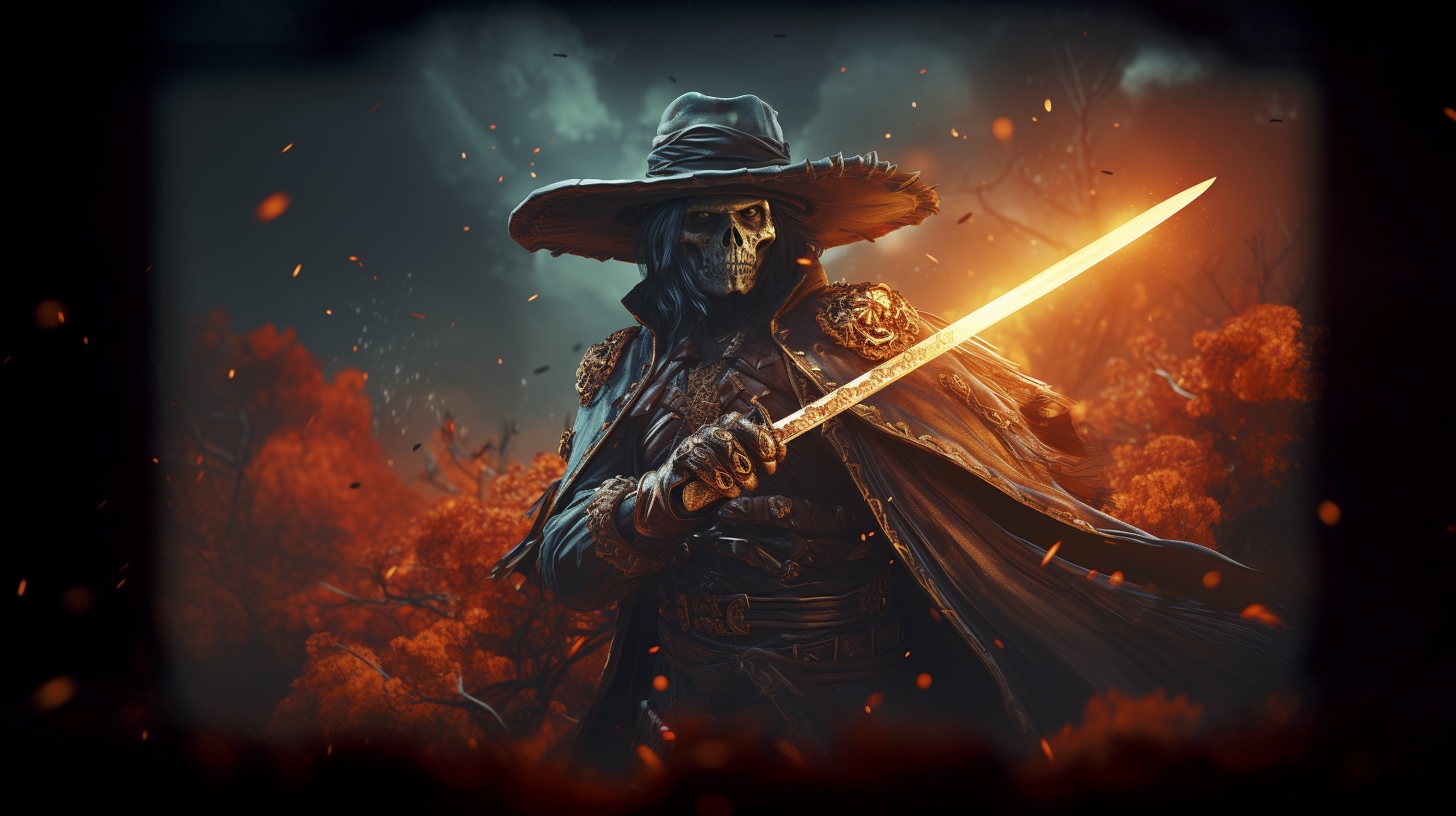 Renderman Detailed photo of a cowboy holding a samurai sword  3ee49e86 ff22 4511 a51a a58c68b8beba 0