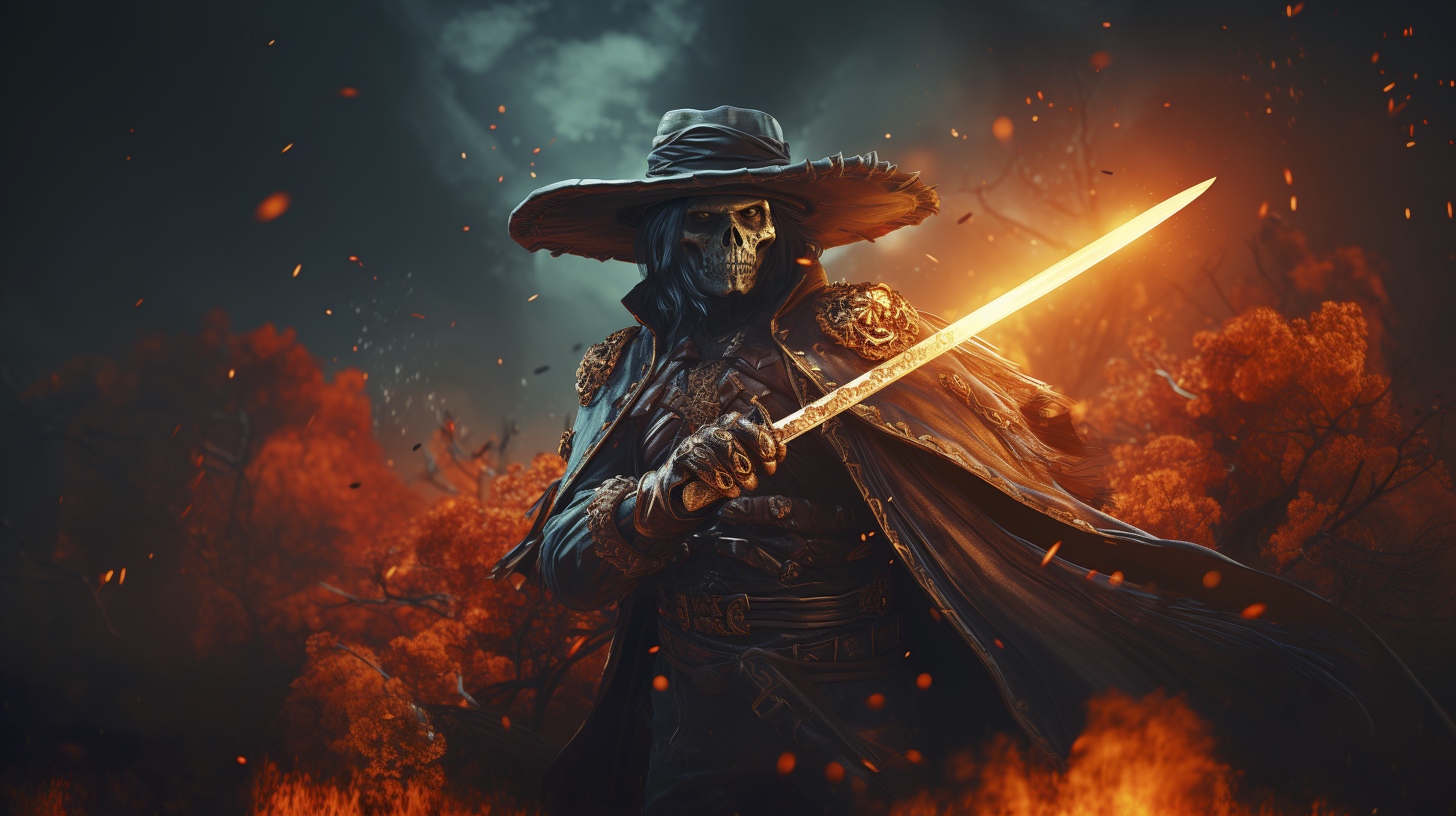 Renderman Detailed photo of a cowboy holding a samurai sword  3ee49e86 ff22 4511 a51a a58c68b8beba 1