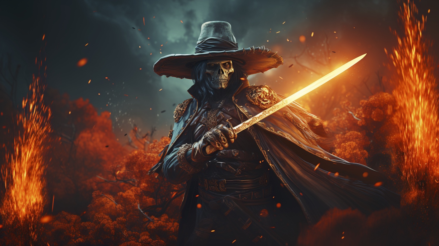 Renderman Detailed photo of a cowboy holding a samurai sword  3ee49e86 ff22 4511 a51a a58c68b8beba 2