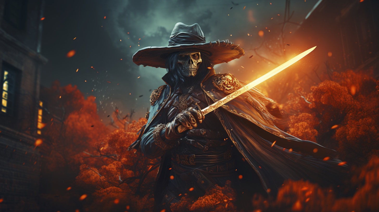 Renderman Detailed photo of a cowboy holding a samurai sword  3ee49e86 ff22 4511 a51a a58c68b8beba 3