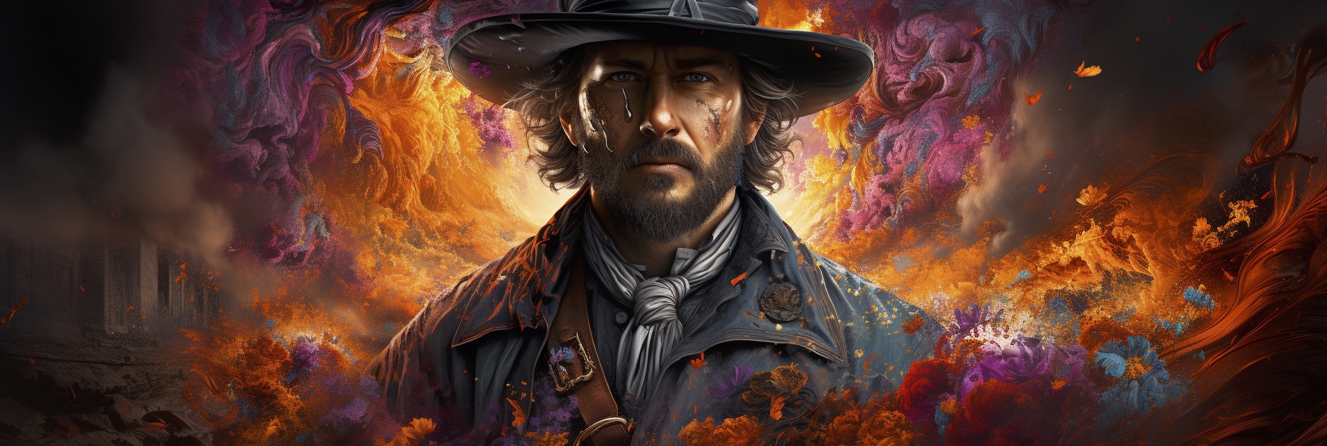 Renderman Detailed photo of a cowboy holding a samurai sword  d8456556 807b 4551 9df2 518a108a7d3b 3