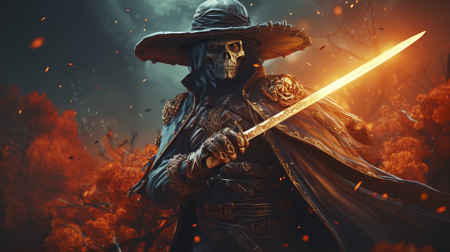 Renderman Detailed photo of a cowboy holding a samurai sword in 9d6bfa20 f223 4a62 8530 ca0a5bbe517c