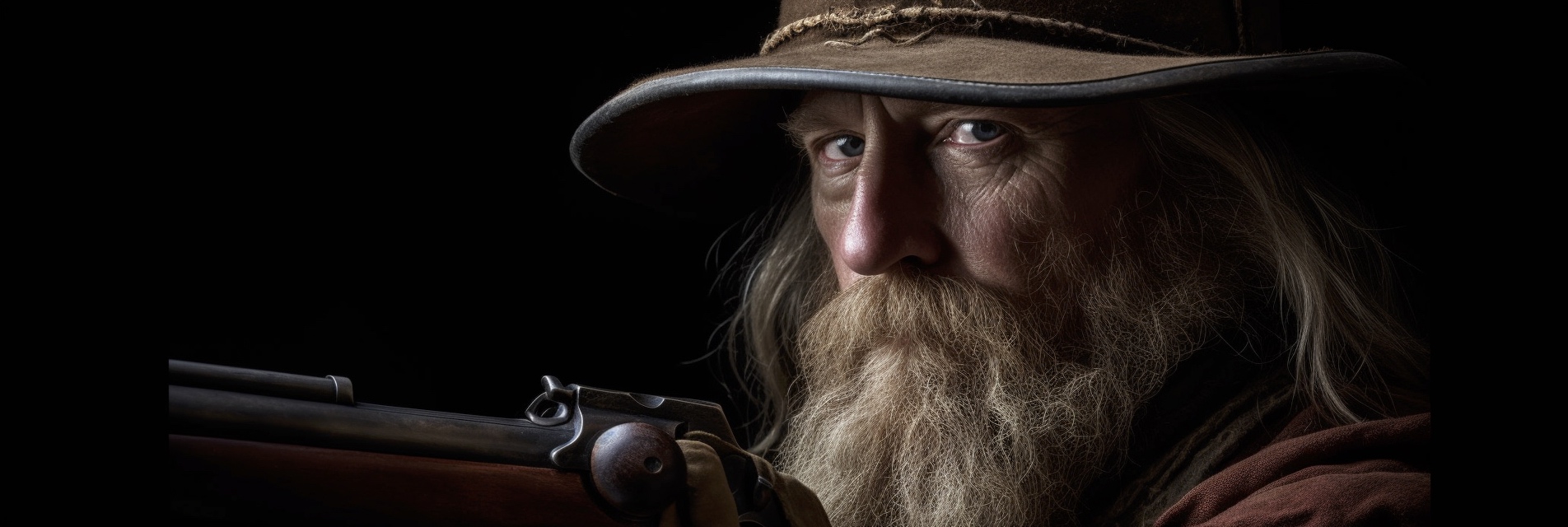 Renderman Detailed photograph of a cowboy holding an AR 15 capt 8c3d2596 6e59 4e22 9fdd 26484357c801